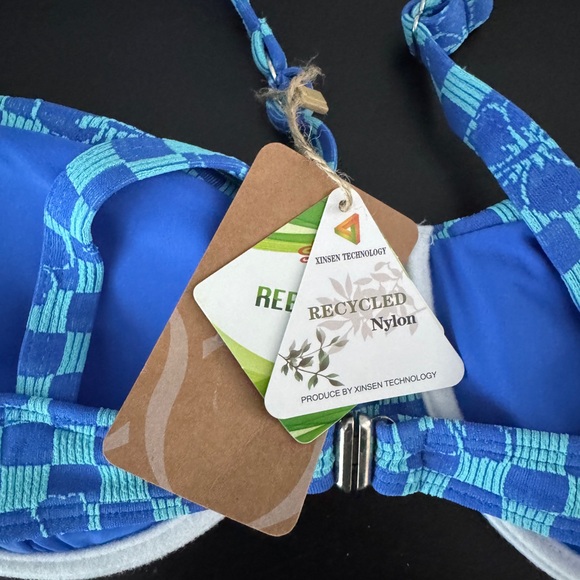 Blue Patterned Women's Bikini Set - Picture 7 of 8